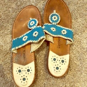 Jack Rogers teal sandals size 9